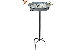 28in Freestanding Bath Bowl for Birds, Free Standing Garden Bird Bath with...