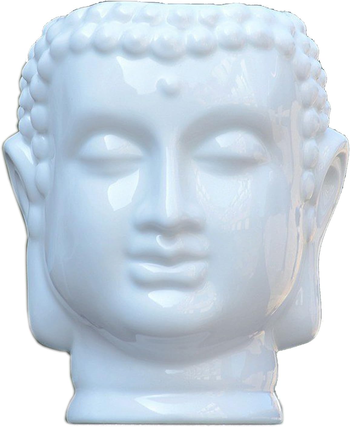 JynXos White Buddha Head Ceramic Flower Pots & Planters
