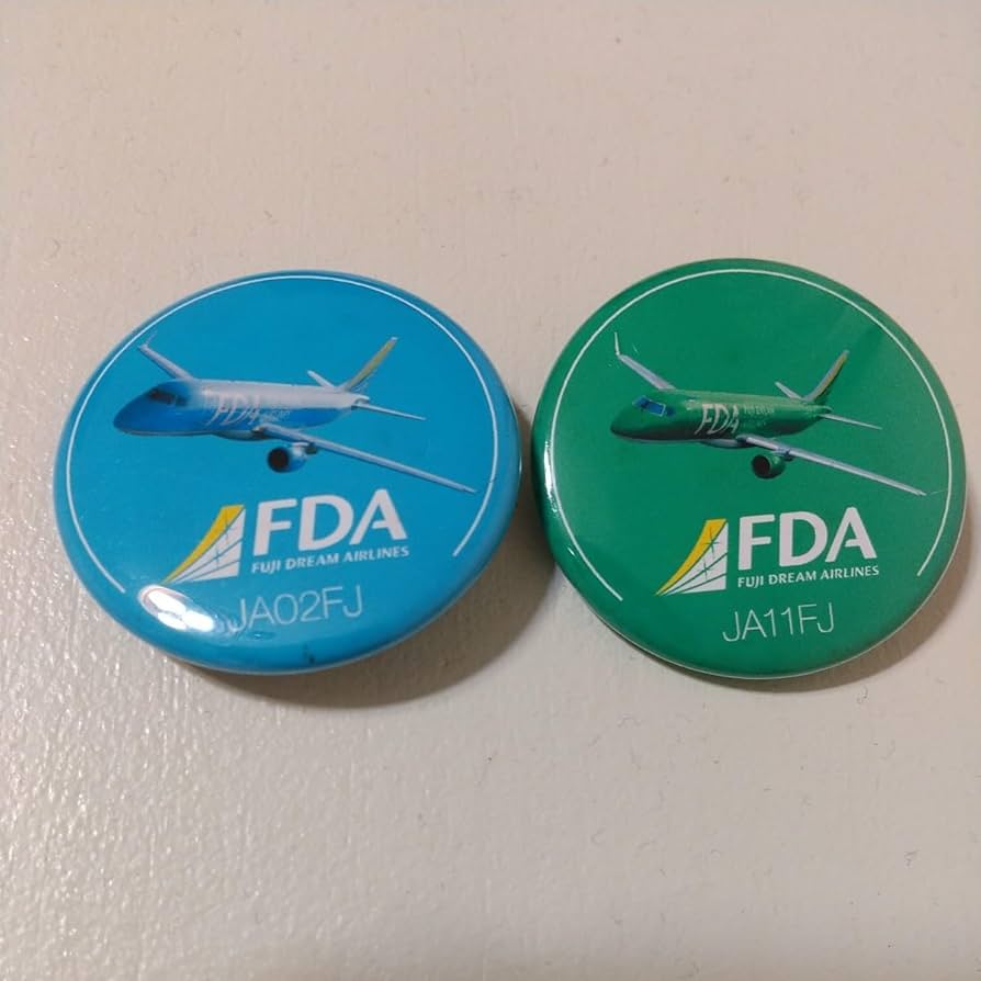 Amazon.co.jp: FDA フジドリームエアラインズ 缶バッジ 2種
