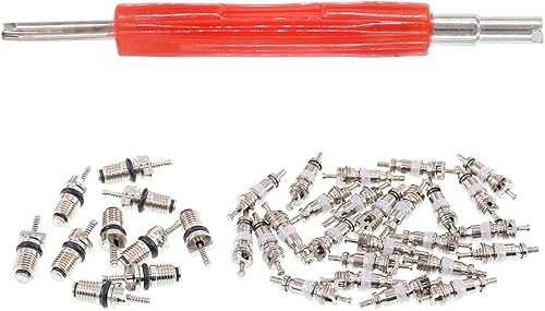 Miniatura 4 de Glarks 36 piezas de aire acondicionado de coche núcleo de válvula Schrader núcleos accesorios AC R12 R134a válvula de neumático de refrigeración