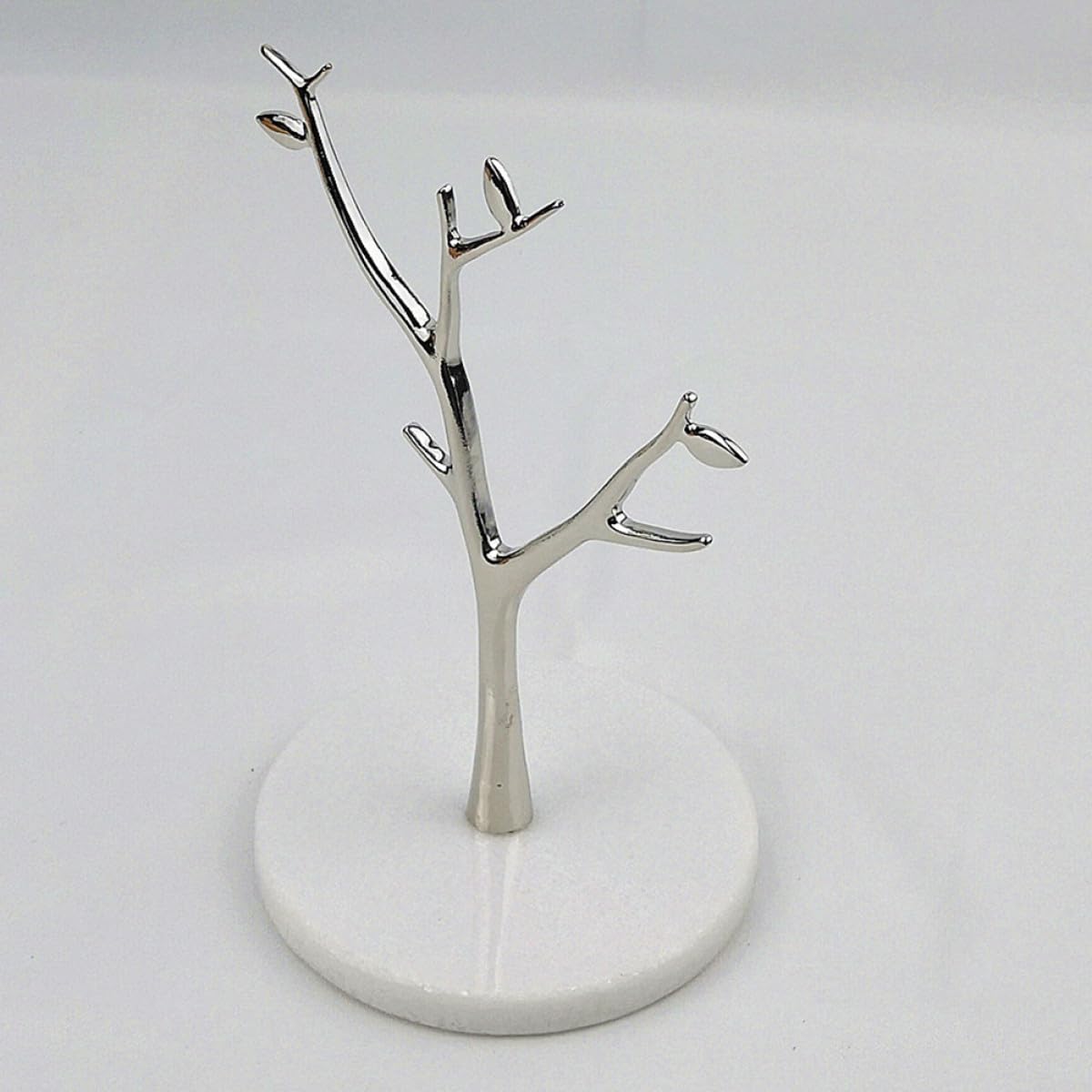 Tofficu Organizador de Joyas Perchero Creativo Forma de Árbol de Mármol y Metal Soporte para Collares y Anillos para Uso Personal en Casa o Tiendas