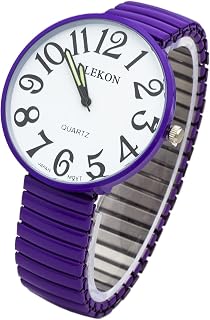 Collections Quartz Womens 42mm Face Large Stretch Band Watch