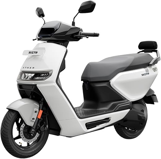 Ather Rizta S 123 KM IDC range with Ather Stack Pro in Siachen White Mono (5 year Battery warranty) booking for Ex-Showroom