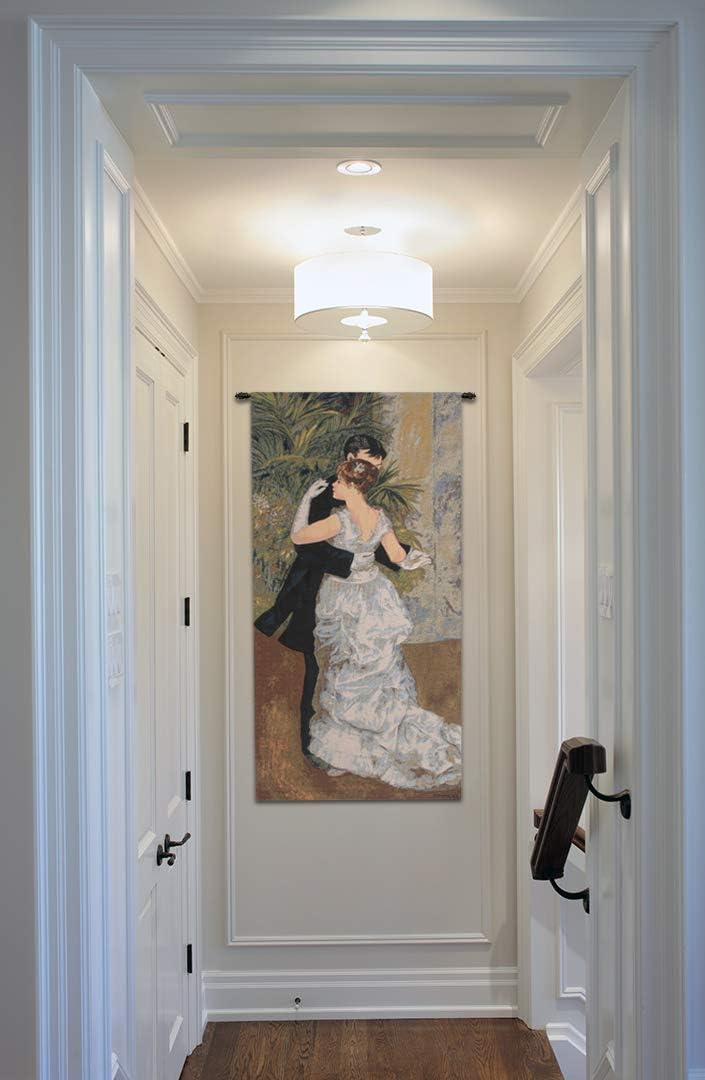 Dance In The City By Renoir European Tapestry - 19 in. x 36 in. Cotton/Viscose/Polyester by Pierre- Auguste Renoir