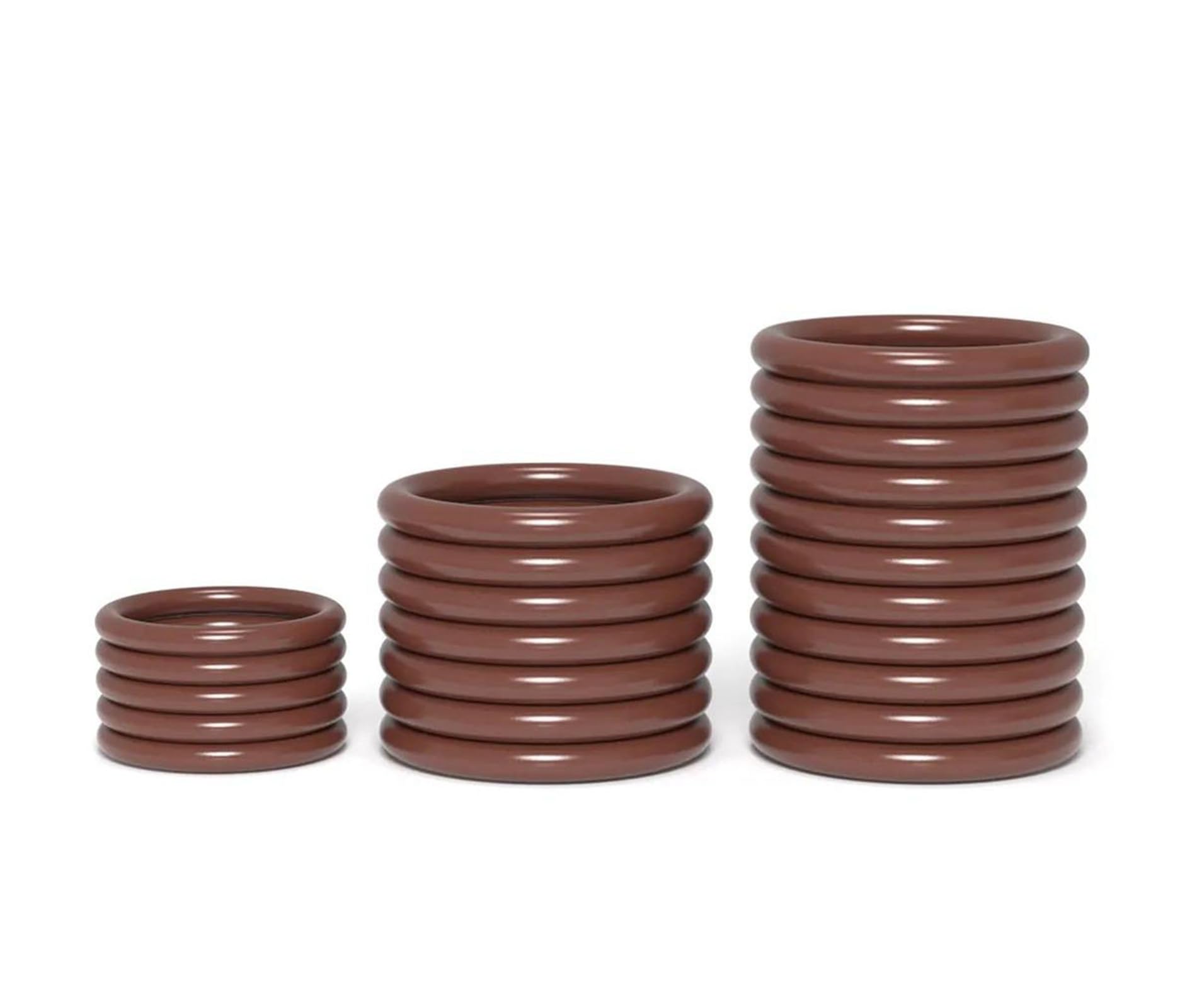 1 Pcs di O-ring in gomma fluorurata, 670mm di diametro esterno 650mm di diametro interno 10mm di larghezza, guarnizione di tenuta VMQ, Marrone