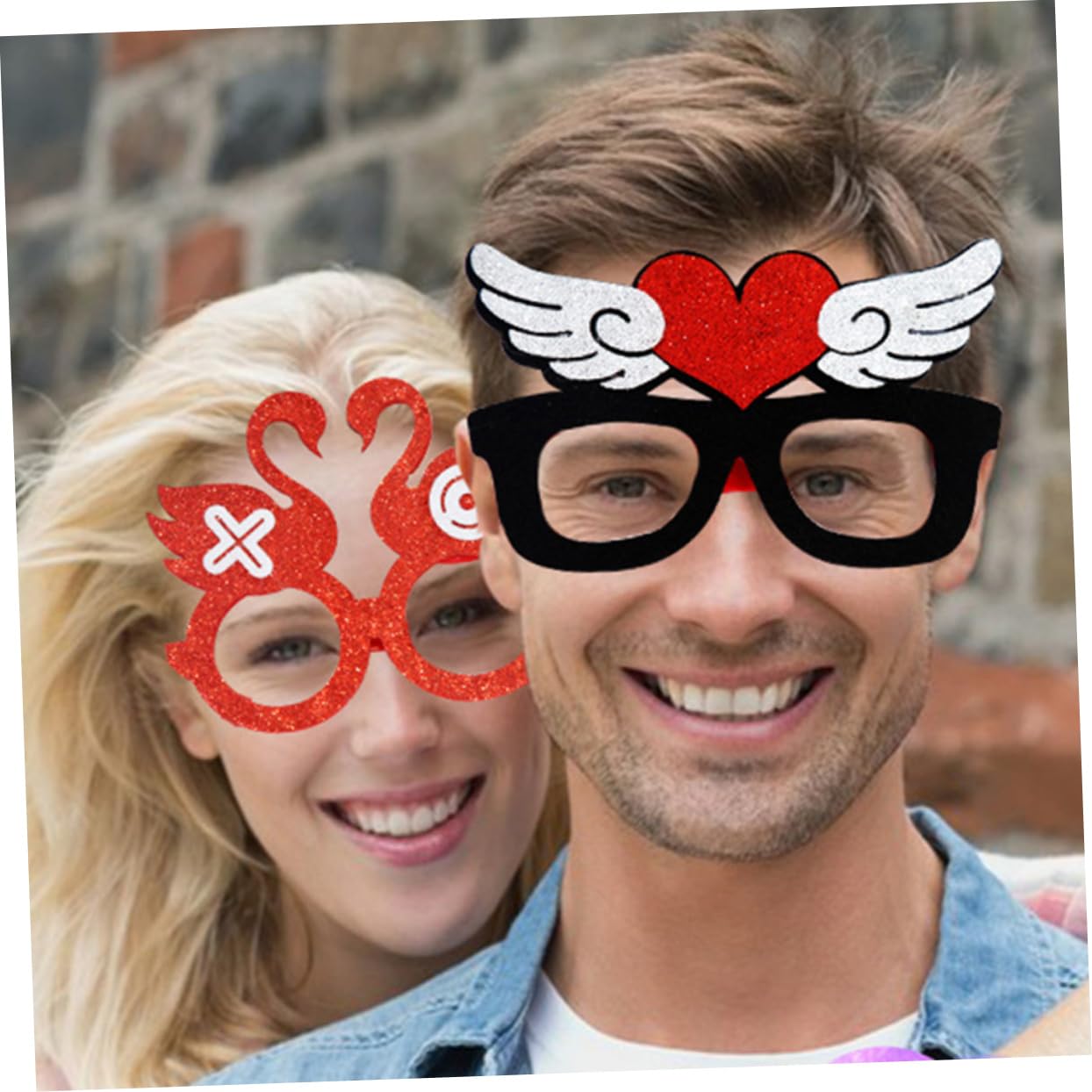 Alipis 18stücke Teiliges Set Valentinstag Herzbrillen Lustige Partybrillen Als Fotorequisiten Für Hochzeiten Und Besondere Anlässe Für Romantische Und Kreative Posen