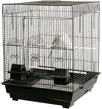 Anini Apartment Flattop Bird Cage - 18" W x 18" D x 23" H - White