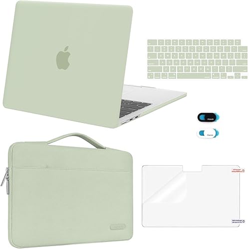 Miniatura 34 de MOSISO Funda compatible con MacBook Air de 13 pulgadas 2025 2024 2023 2022 M4 A3240 M3 A3113 M2 A2681, Carcasa Rígida y Funda de Manga y Protector