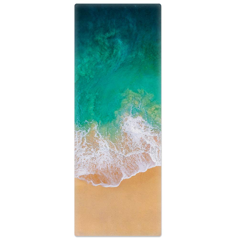 HUGS IDEA - Esterilla de yoga de ante ultrafina de 2 mm para equipo de fitness, antideslizante, 183 x 68 x 0,2 cm, color marrón claro, tamaño talla única