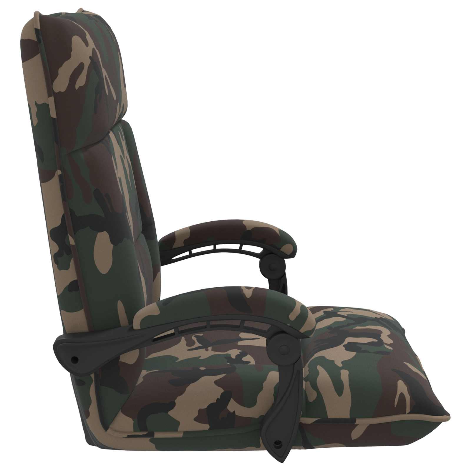 Regulowany fotel na nogi, oliwkowo-zielony, 58 x 66 x 80 cm, tapicerowany z oparciem wielopozycyjnym, składany i ergonomiczny, do salonu, sypialni, medytacji, jogi, czytania, gier