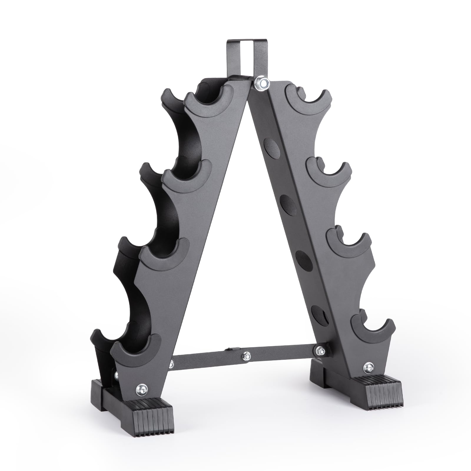 LIONSCOOL Dumbbell Rack Stand, 3/4/5/6 Tier A-Frame, Heavy Duty Dumbbell Holder, Portable Weight Rack for Home Gym (Stand Only) (4-Tier)