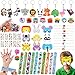 60 Pièces Anniversaire animaux Cadeau Garcon masques d'animaux Jungle Porte Clés Bracelets à Claquer Bague Bracelet Tatouage Pinata animaux Fête Cadeaux Anniversaire Enfants