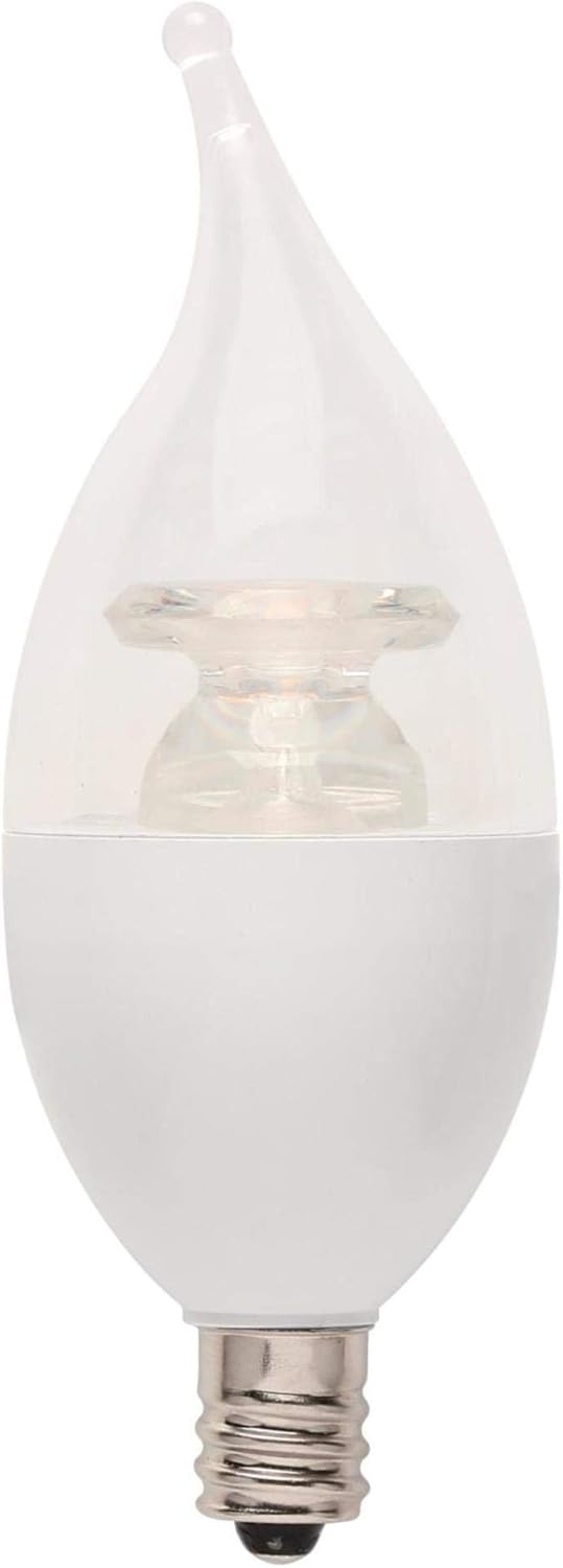 Westinghouse 4512400 4 Watt (40-Watt Equivalent) C11 Soft White LED Light Bulb, Candelabra Base, 2 Pack