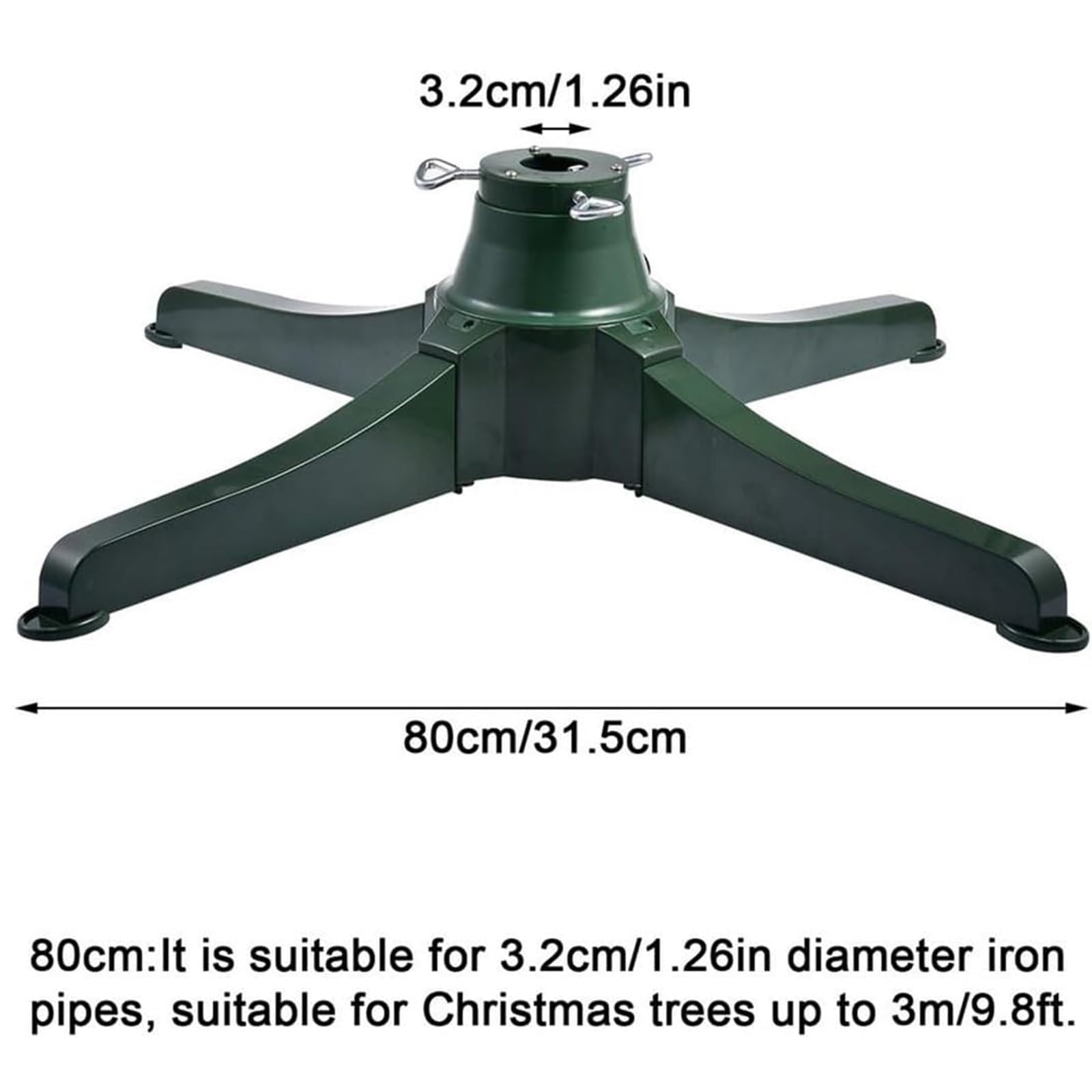 Soporte Para Árbol De Navidad Giratorio De 360°, Base Giratoria Motorizada De 65cm/80cm, Para Árboles Artificiales De Hasta 7.8ft/9.87ft & 80LB, Plataforma Giratoria Resistente Y Estable 80cm