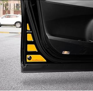 アルファード30系 車用反射ステッカー ドア反射シート フロントドア サイドステッカー 専属車種カスタム 車用 8枚セット 反光テープ 夜間発光イエロー 視認性高い 車両安全 警告シール 防水 貼り付け ドレスアップ(アルファード30系)