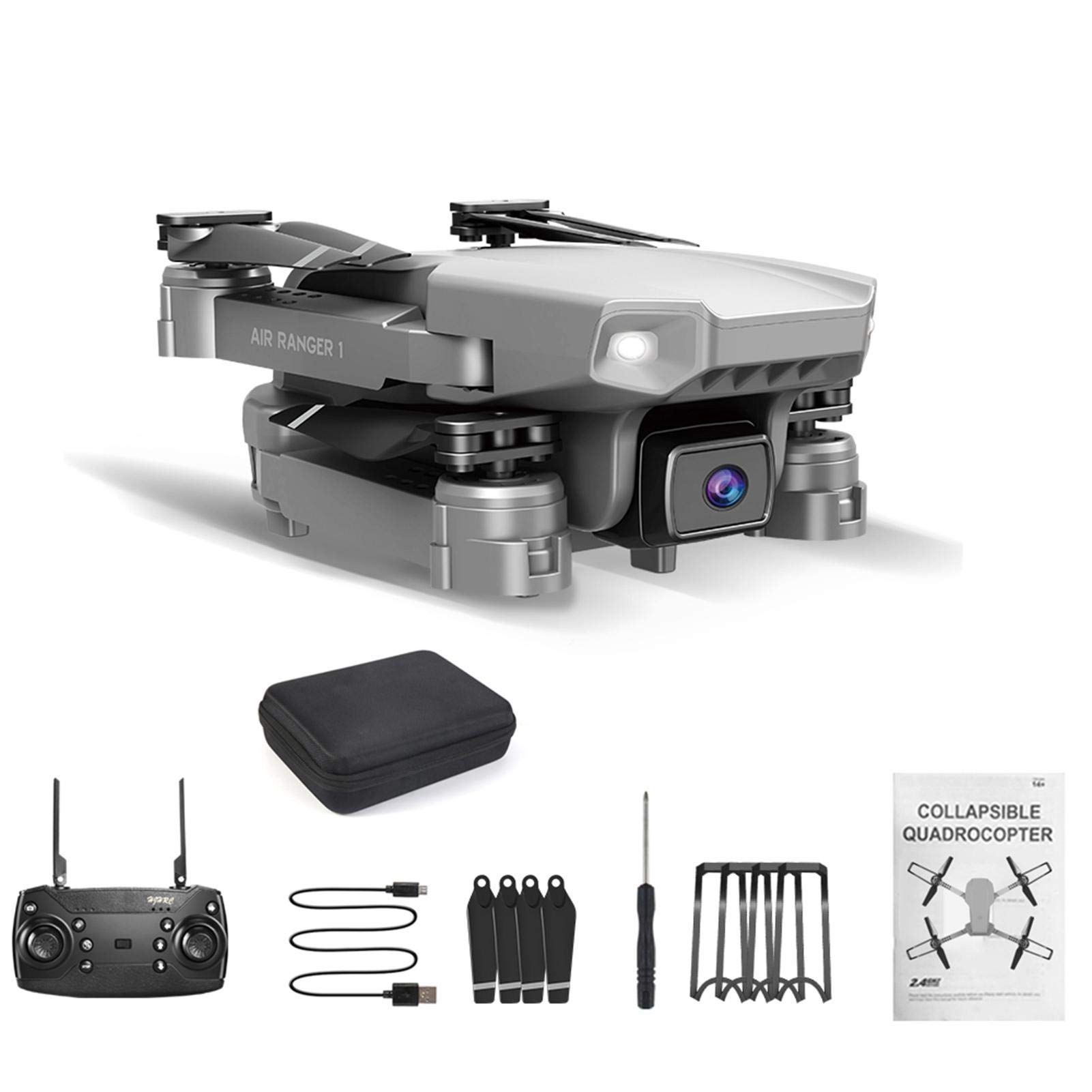 MISETA Drone with Camera Long Flight Time Large Fold Drone HD Aerial Photography Gesture Photo Video FPV Remote Control Aircraft (Color : Gray 4k)