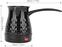 Vista 5 de Ejoyous Cafetera eléctrica, cafetera turca de acero inoxidable de 20.3 fl oz con mango extraíble para el hogar y los viajes, hervidores eléctricos
