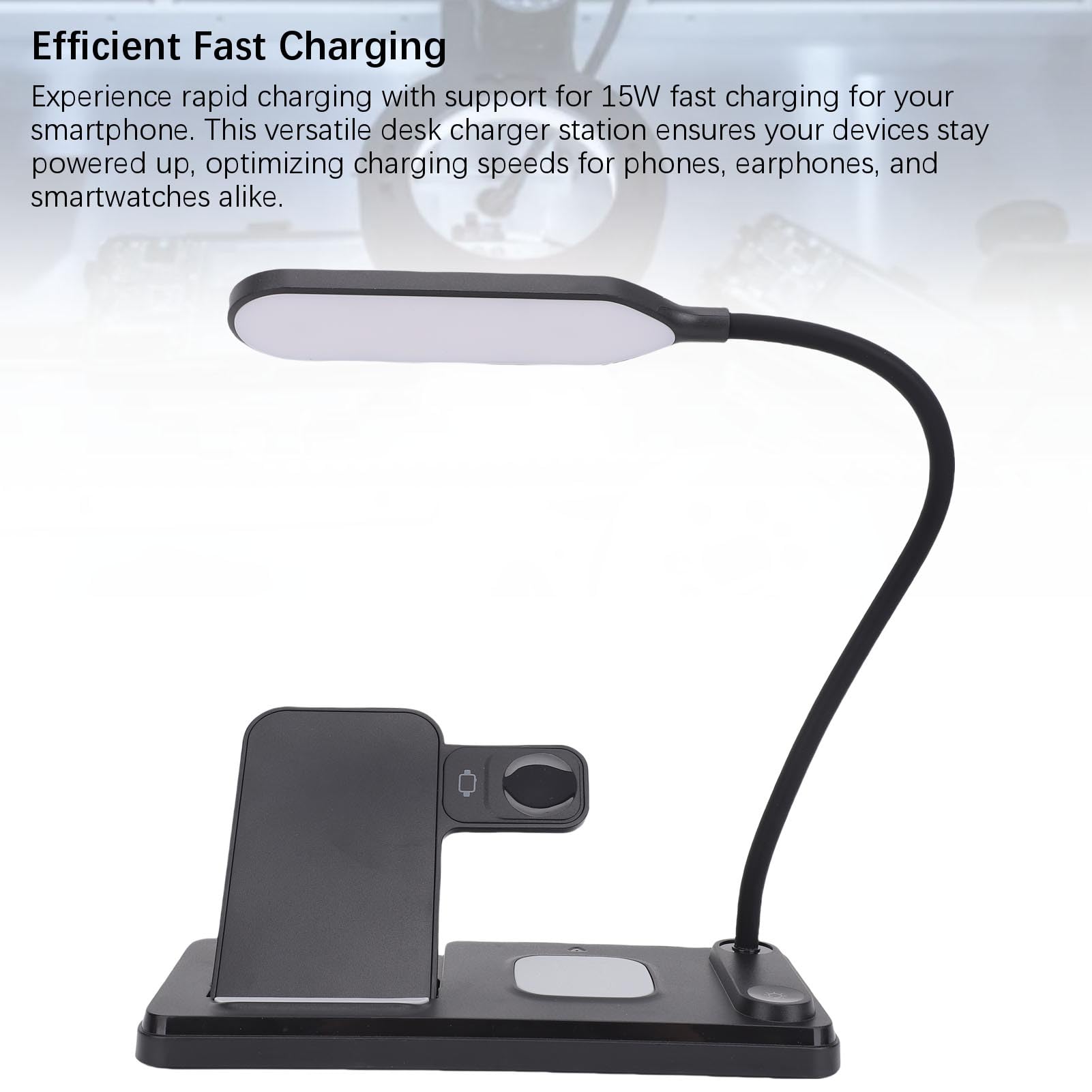 Station de Charge Pliable 3 en 1, Chargeur sans Fil Rapide 15 W, Adaptateur de Voyage, Lumière pour Téléphone, Montre, écouteurs, Chargeur de Plusieurs Appareils