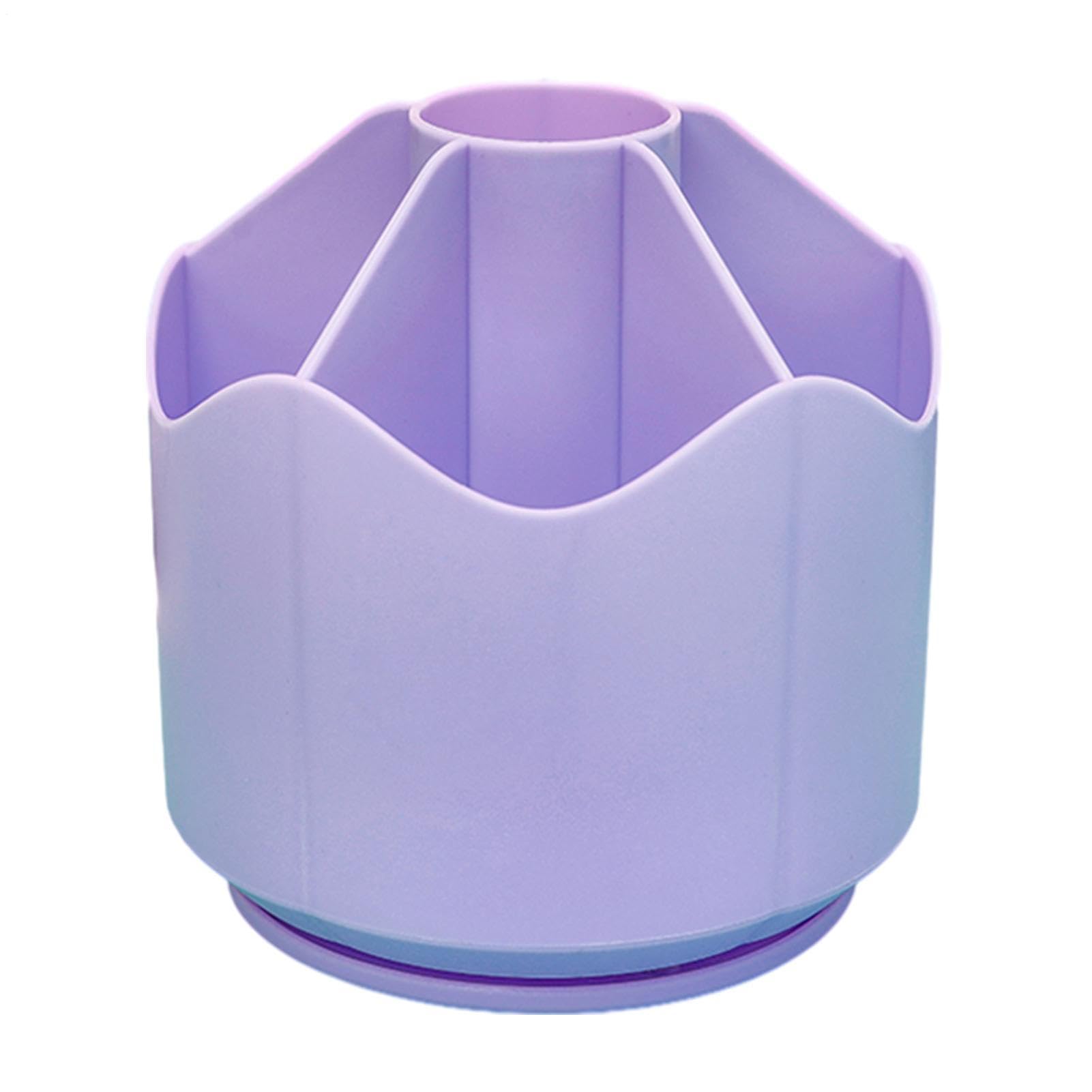 Porte-crayons rotatif de bureau multi-compartiments pour pinceaux et école