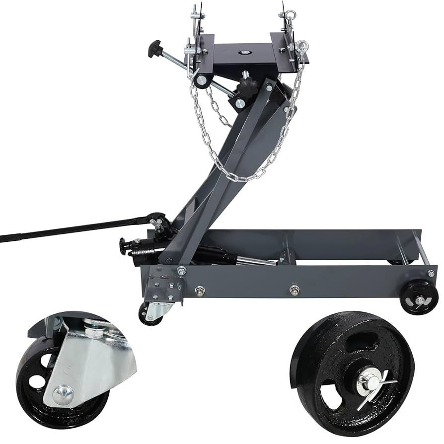 ECUTEE 200kg Transmission Jack - 185-590mm, 4 Swivel Castors
