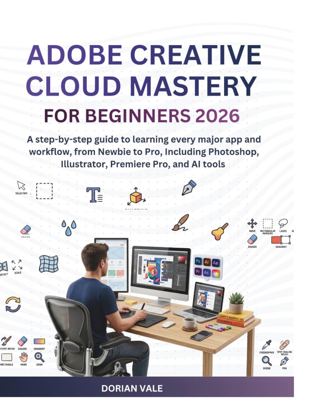 MASTERING ADOBE CREATIVE CLOUD For Beginners 2026: A step-by-step guide to learning every major app and workflow, from Newbie to Pro, Including Photoshop, Illustrator, Premiere Pro, and AI tools