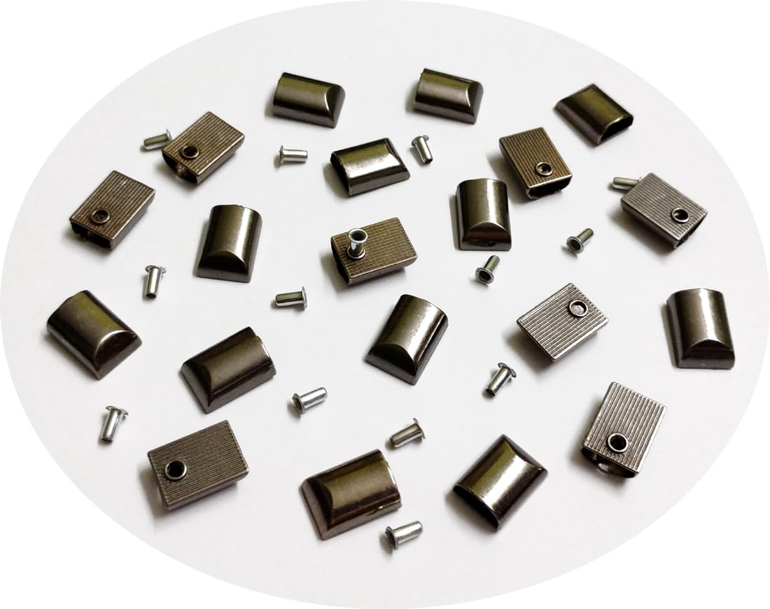 20 Pcs Zip Runner Stoppers Bag's Metal Accessories, Size: 15mm x