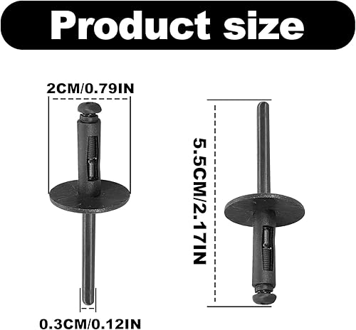 Miniatura 2 de 30PCSFender Liner Bumper Cover, Nylon Wheel Arch Trim Cover Nylon Remache Compatible con BMW X1 X3 X4 X5 X6 Series OEM 51777171004 51747985914