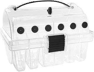 Aventik Fishing Line Spool with Built-in Line Cutter Widened Slots for Fishing Storage Box Fishing Line Organizer for Tackle Box (6 Compartments, 1 Pack)