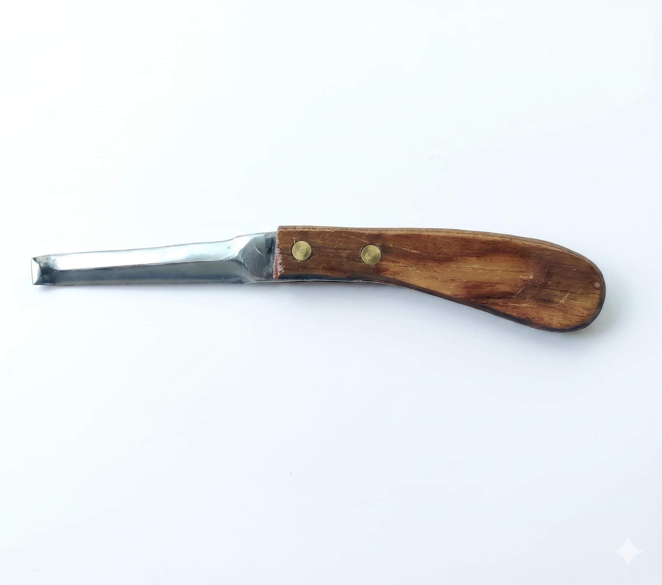 Bethlehem Hoof Cutter for Cow, Horse, Goat & Sheep | Dual-Sided Stainless Steel Blade for Hoof Trimming | Anti-Rust Farrier Tool with Wooden Handle | 9 Inch Professional Livestock Grooming Tool-picture-14
