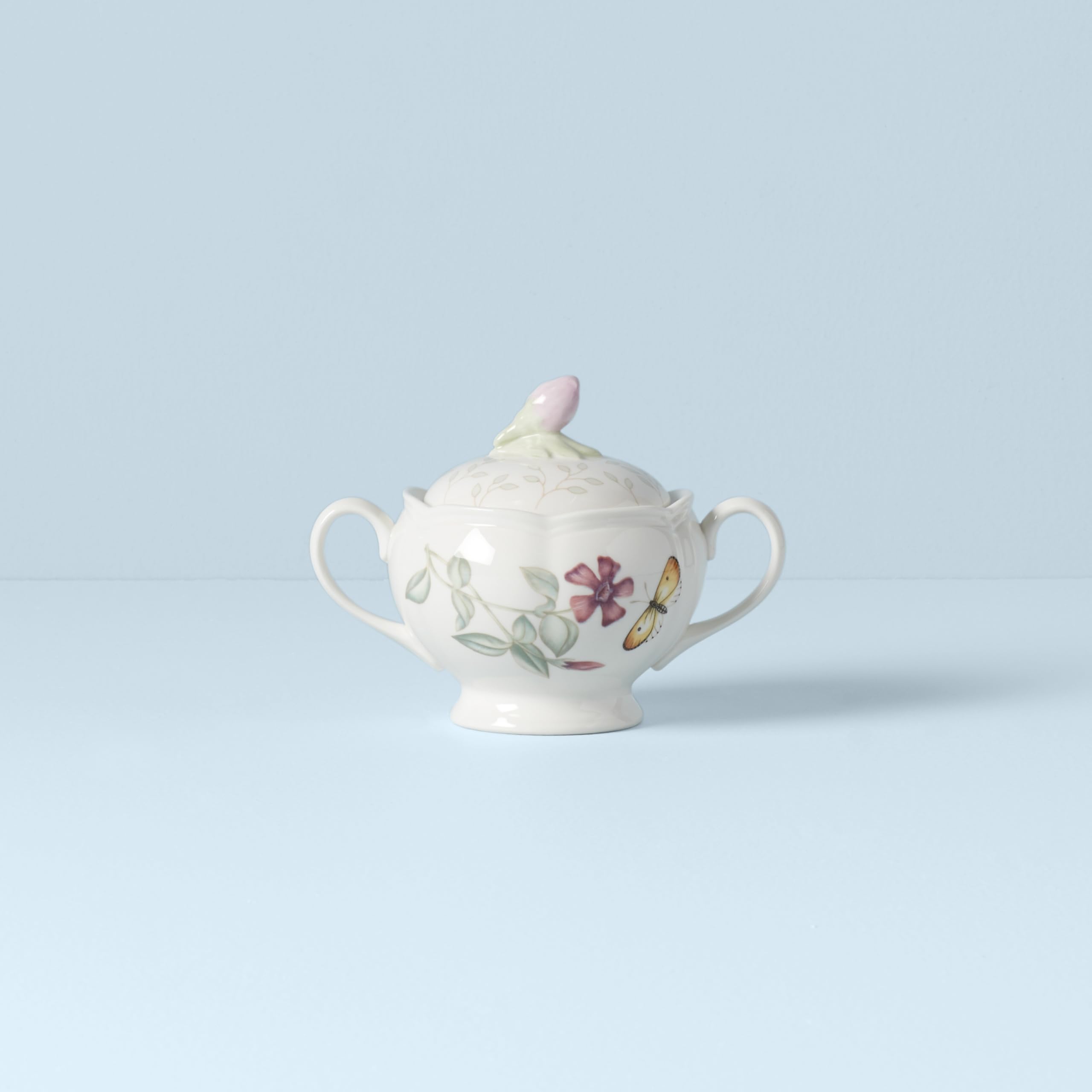 Lenox Butterfly Meadow Sugar Bowl - Elegant White -2 Lenox Butterfly Meadow Sugar Bowl - Elegant White -2