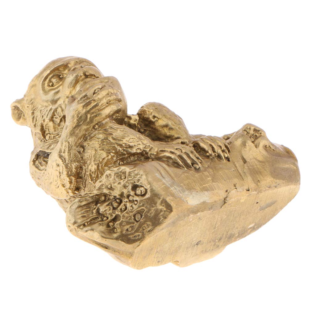 bnf® Solid Brass Chinese Zodiac Animal Figurine Ornament Lucky Statue Monkey