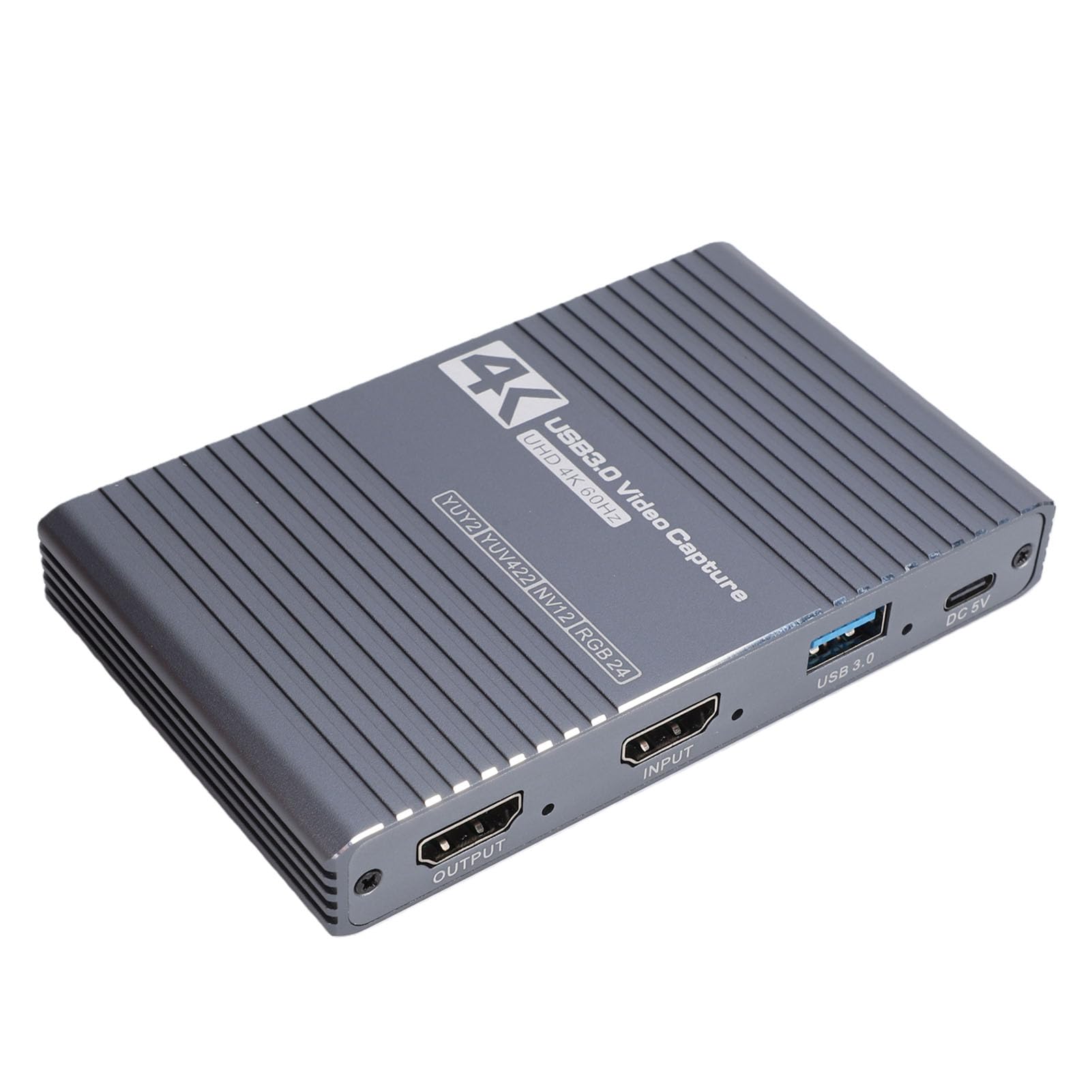 Scheda di Acquisizione Video 4K60FPS per Streaming, Scheda di Acquisizione USB 3.0 con Ingresso Microfono da 3,5 Mm, Lega di Alluminio, Uscita Loop a Ritardo, Plug & Play per Switch 2, Serie