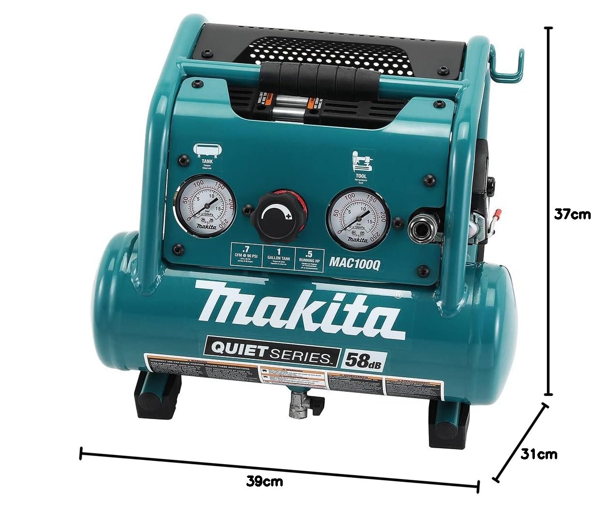 Amazon | Makita MAC100Q Quiet Series, 1/2 HP, 1 Gallon Compact 
