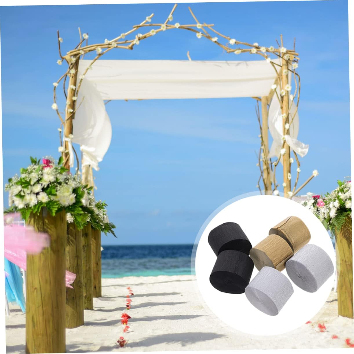 9Rolls Colored Crepe Streamers for Birthday and Wedding Decorations Easy to Hang Party Layout Props for Celebrations and Gatherings