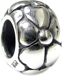 Queenberry argento margherita fiore stile europeo Bead charm