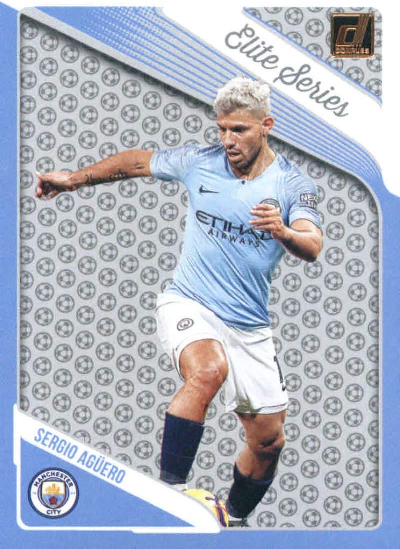 2018-19 Donruss Elite Series #11 Sergio Aguero Manchester City Soccer Card