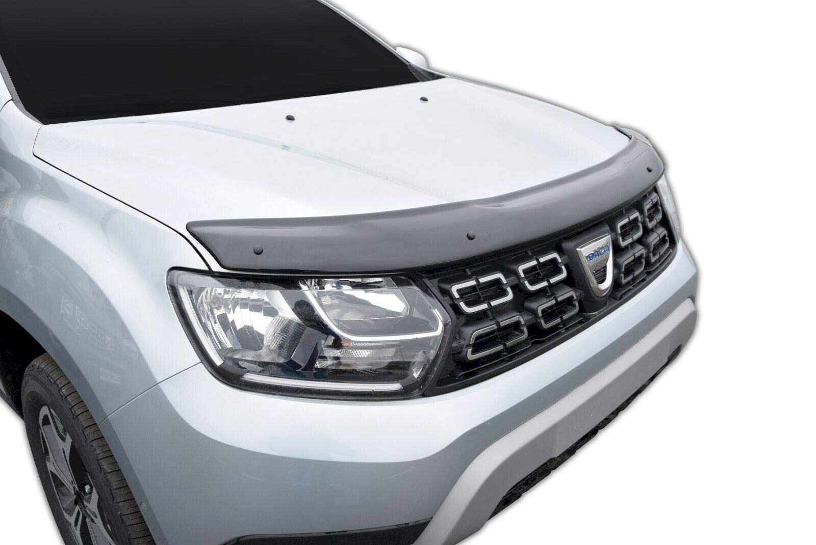 SCOUTT Deflettore Protezione Cofano per Dacia Duster 2017-2024, Migliora l'Aerodinamica dell'Auto, e Spoiler, Nero
