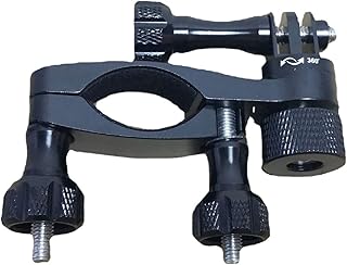 Aluminum Bike Bicycle Handlebar Mount for Gopro Hero 10/9/8/7/6/5/4/3 Session AKASO Campark DJI OSMO Action Cameras, 360 Degrees Rotary Mountain Bike Rack Mount