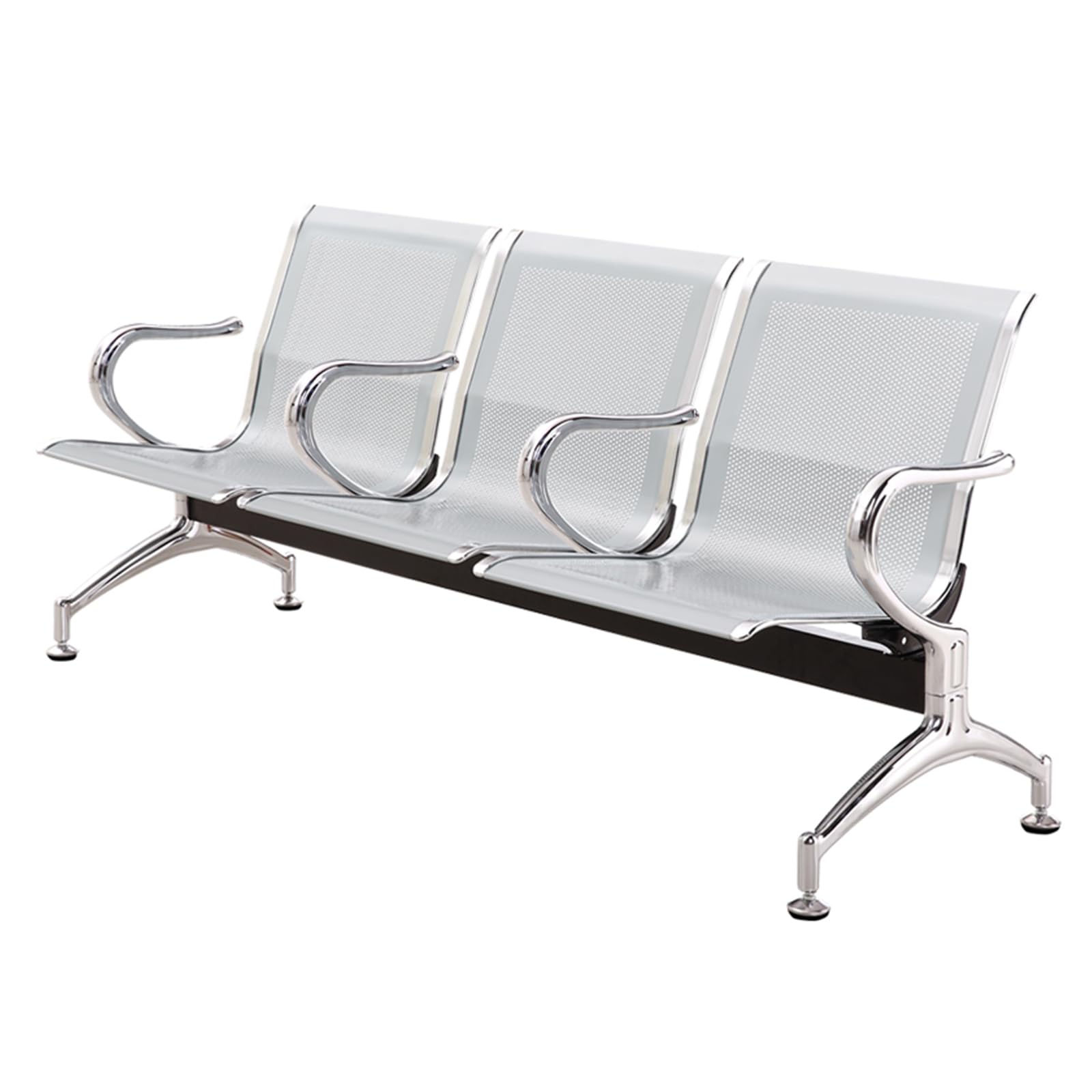 SaryEdge 3 Seat Room Bench with Armrest and Backrest Office Guest Chairs for Reception Area Ideal for Airport Bank Business Use,3 Seat,3 Seat