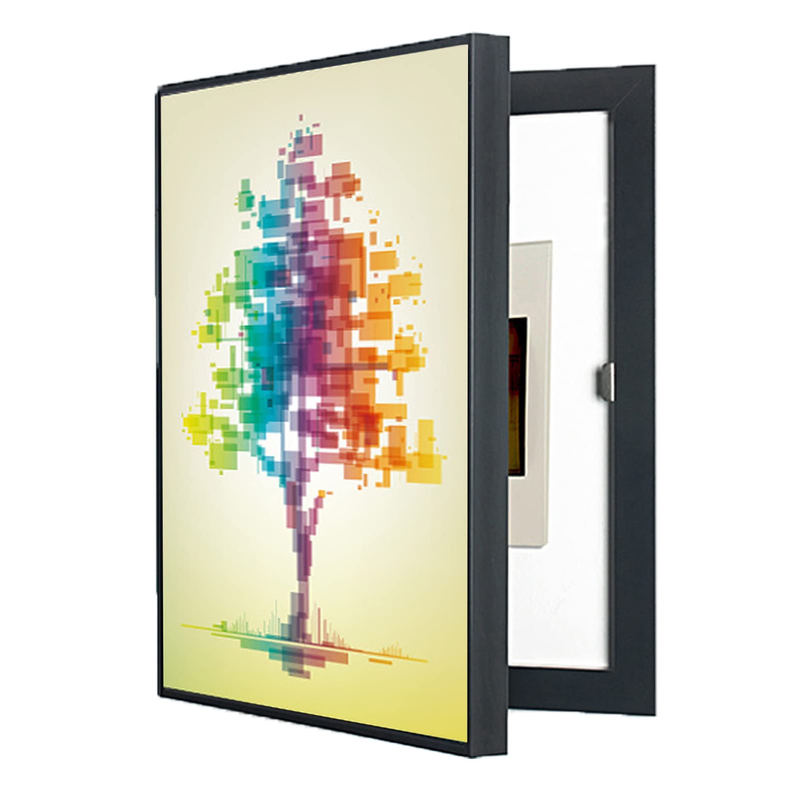 ZMQU Electric Meter Distribution Box Decorative Painting Cover Multiple Sizes Flip(H,40 * 50cm)