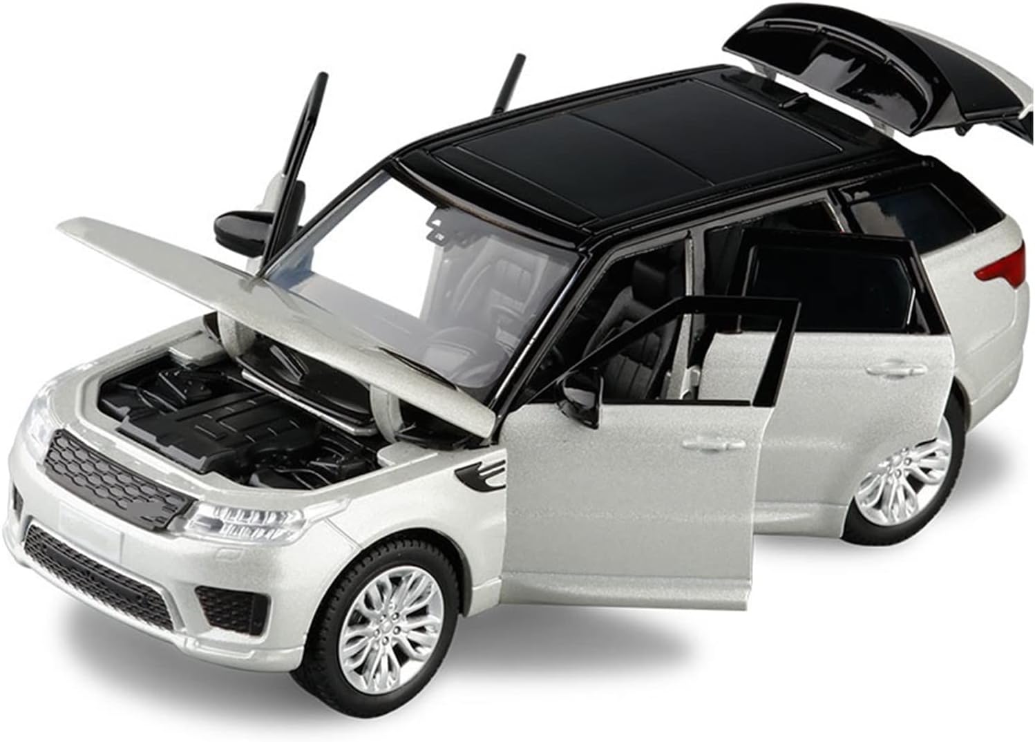 Classic Alloy Model 1:32 for Land Rover Range Rover Metal Body Plastic Interior(Black)