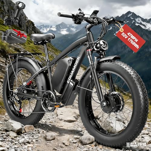 LPQVIATAS Peak-9000W-Dual-Motor-Electric-Bike for Adults, 52V 1768Wh Battery Up to 90-105