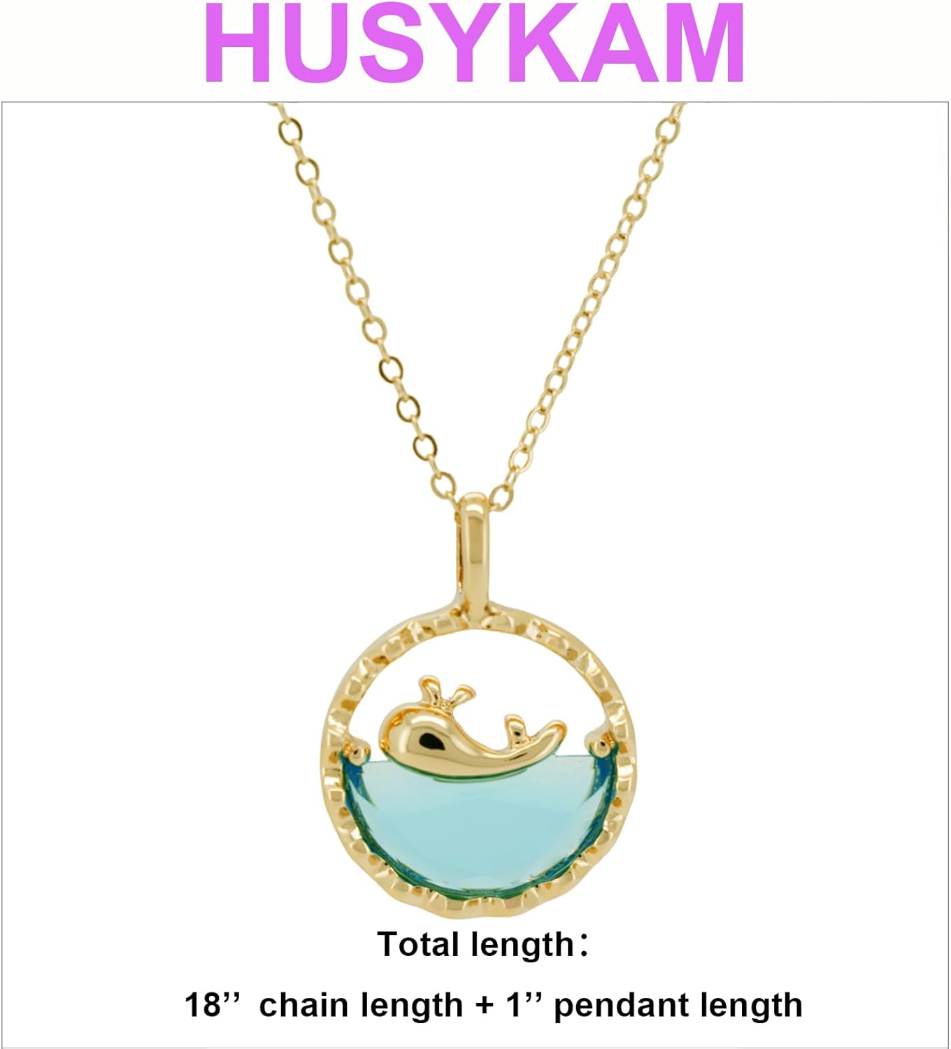 Ocean Whale Charm Gold Necklace -18K Gold -Beach Cross Pendant Animal Necklace Summer Jewelry for Women - Image 5