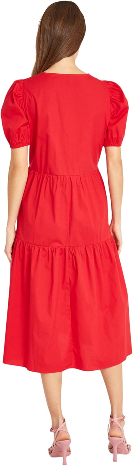 Donna Morgan Womens Versatile V-Neck Empire Waist Dress with Pockets | Summer Dresses for Women - Image 3