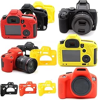 حافظة كاميرا كانون اي او اس ار بي، غطاء واقي من السيليكون الناعم غطاء مطاطي لكاميرا كانون EOS RP الرقمية SLR - احمر