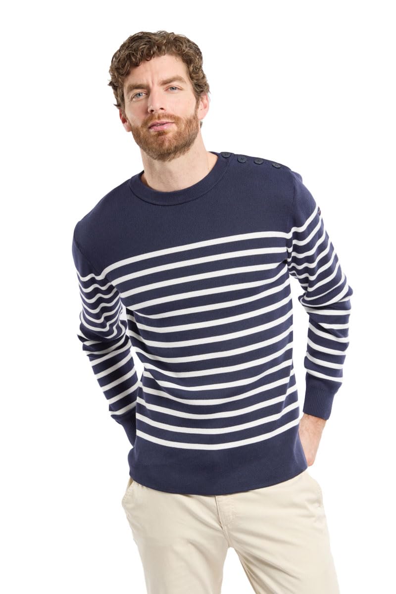 Armor Lux Men's Pull Marin groix Homme Jumper Not Applicable, Blue (6tq Navire/Milk 6tq), XXX-Large