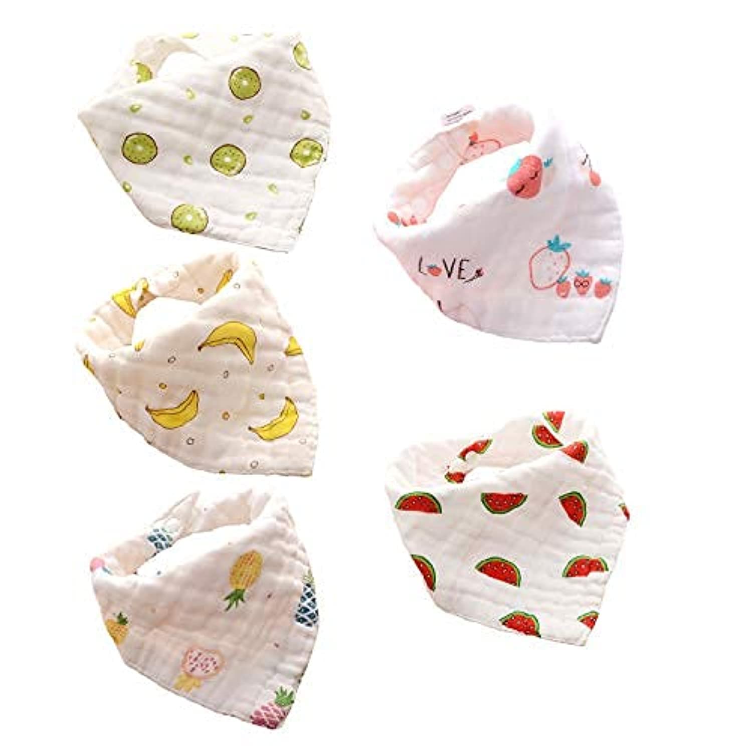 YELI Unisex Soft Baby Burp Cloths- Pack of 5