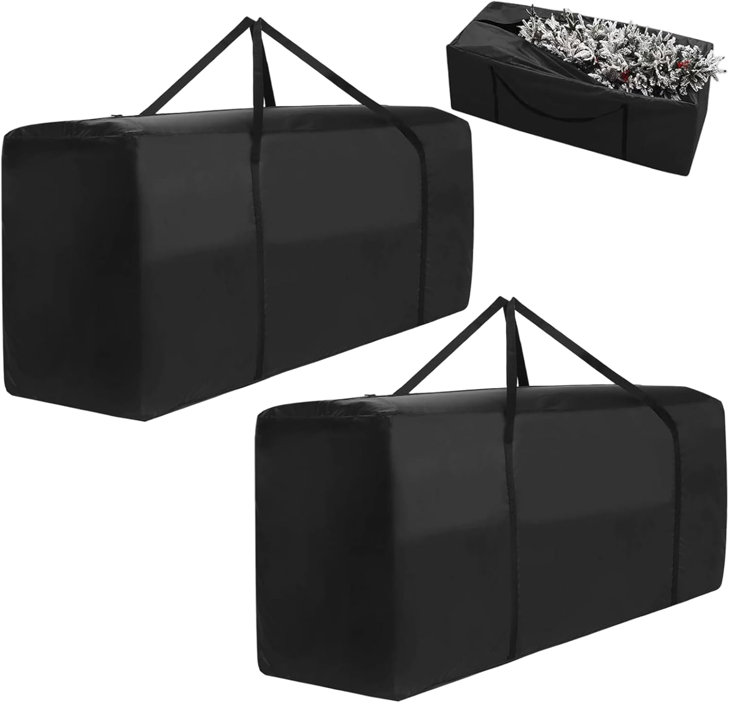 Gcroet 2PCS Outdoor Cushion Storage Bag 68x30x20 Inch Waterproof Heavy Duty Storage Bags with Handle and Zipper Cushion Covers for Outdoor Furniture...