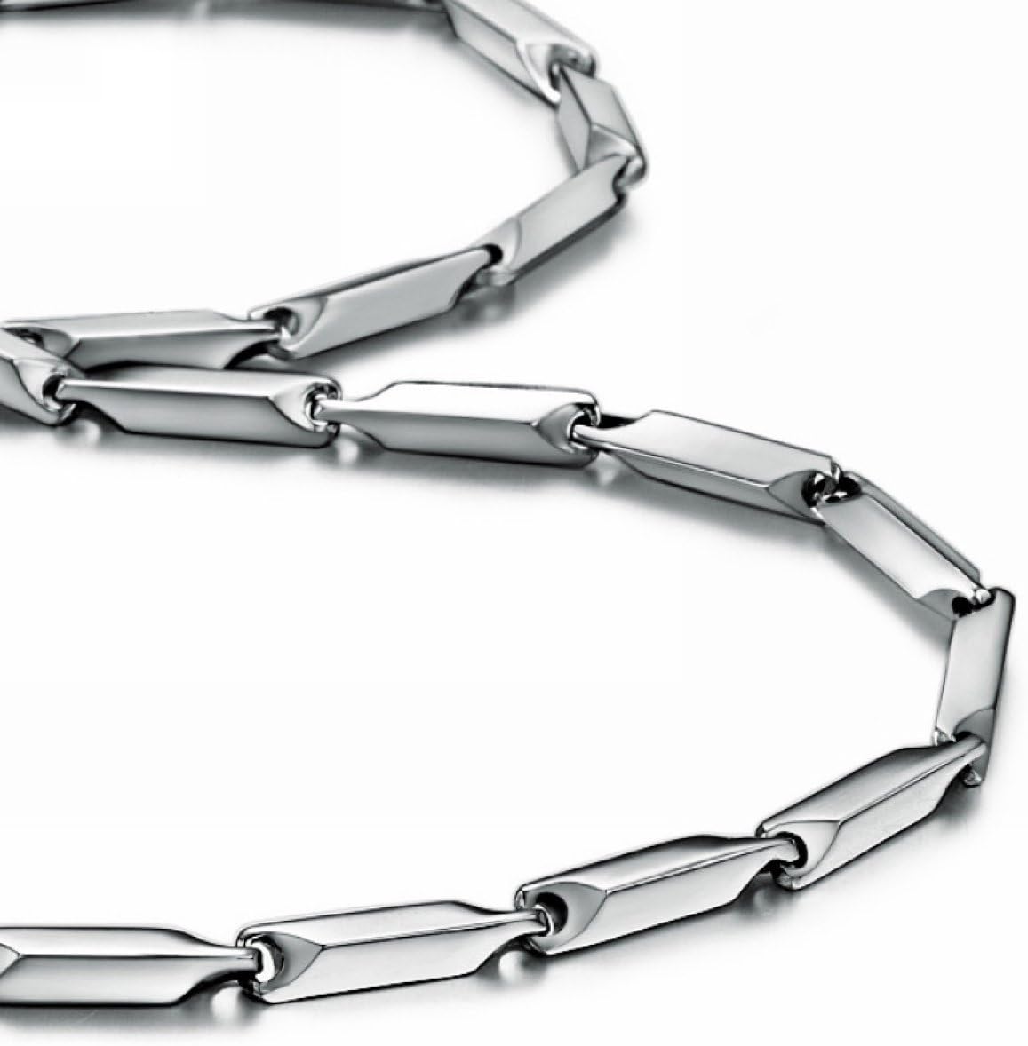 Merdia Stainless Steel Ingot Chain Necklace for Men | 22" Fashion Jewelry | Men's Stainless Steel Necklace (22 Inches) - Image 5