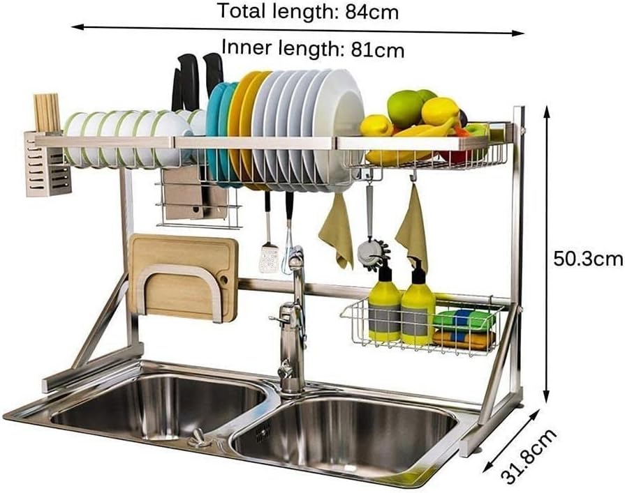 Dish Rack Kitchen Rack Stainless Steel Kitchen Sink Drain Rack Dish Rack,